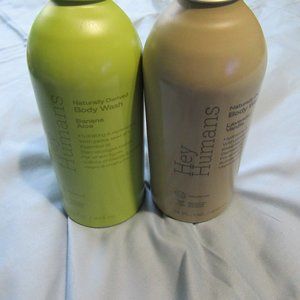 Hey Humans Naturally Derived Body Wash Lot of 2 Banana Aloe Lavender Vanilla
